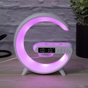 4 In 1 Wireless Charging Deck Clock LED Color Changing